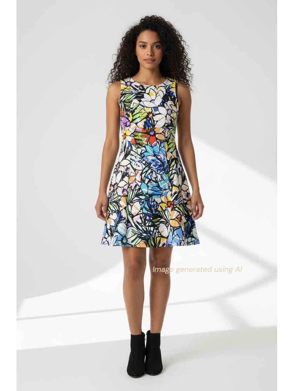 Spense Floral Print Dress Bright colorful - Size 10